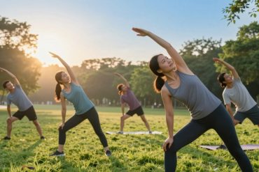 Morning exercise and stretching routine
